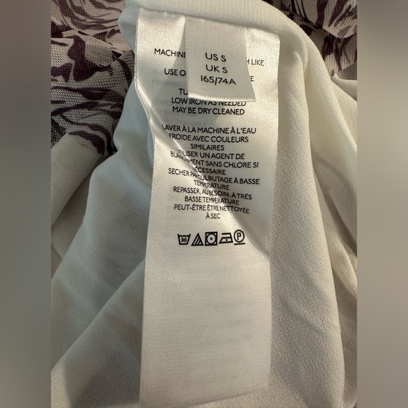 New FREE PEOPLE Romi Mesh Mini Skirt Zebra Animal Print Ruffle Ruched FP Purple - Picture 6 of 10